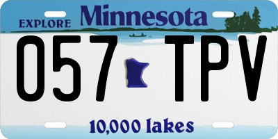 MN license plate 057TPV