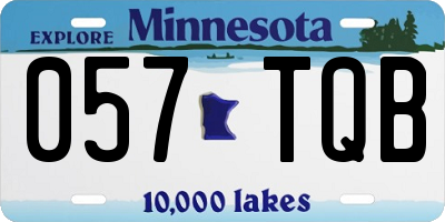 MN license plate 057TQB
