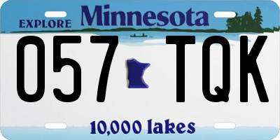 MN license plate 057TQK