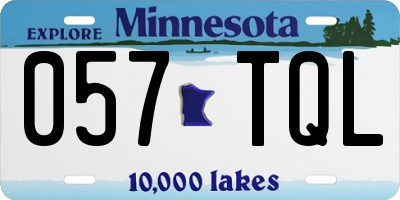 MN license plate 057TQL