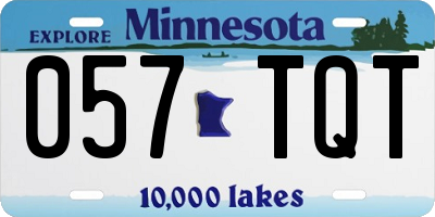 MN license plate 057TQT