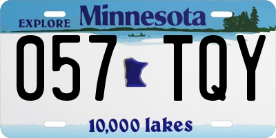 MN license plate 057TQY