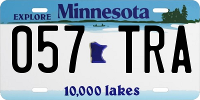 MN license plate 057TRA