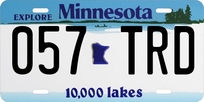 MN license plate 057TRD