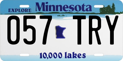MN license plate 057TRY
