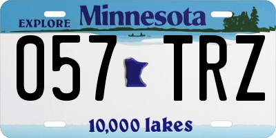 MN license plate 057TRZ