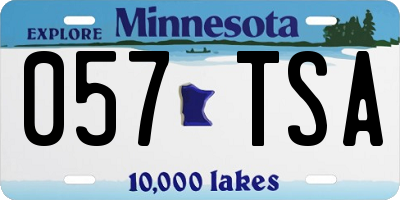 MN license plate 057TSA