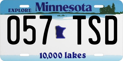 MN license plate 057TSD