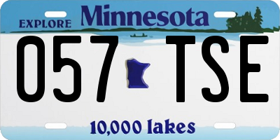 MN license plate 057TSE