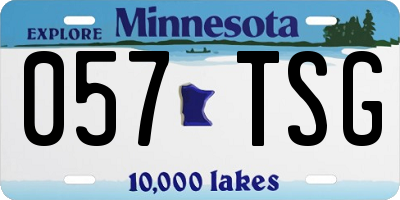 MN license plate 057TSG