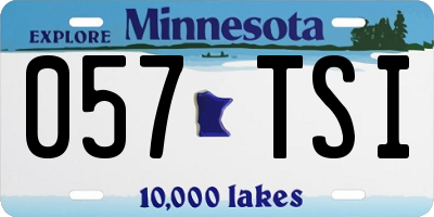 MN license plate 057TSI