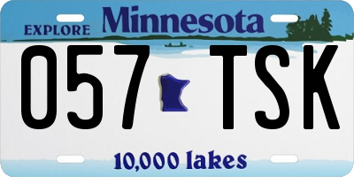 MN license plate 057TSK