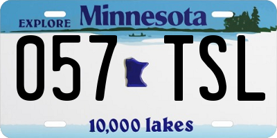 MN license plate 057TSL