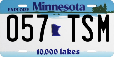 MN license plate 057TSM