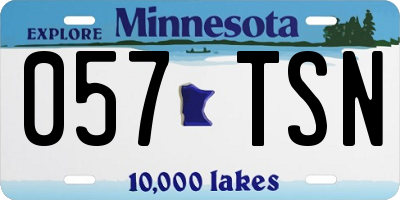 MN license plate 057TSN