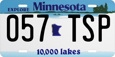 MN license plate 057TSP