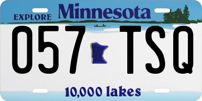 MN license plate 057TSQ