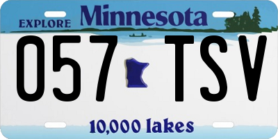 MN license plate 057TSV