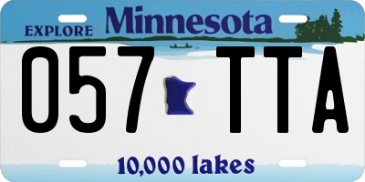 MN license plate 057TTA