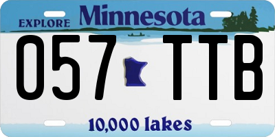 MN license plate 057TTB