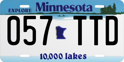 MN license plate 057TTD