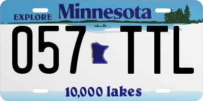 MN license plate 057TTL