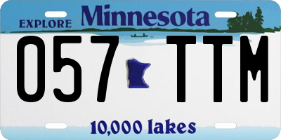 MN license plate 057TTM