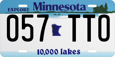MN license plate 057TTO