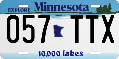 MN license plate 057TTX