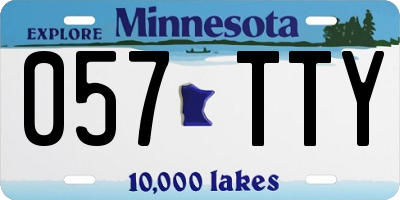 MN license plate 057TTY