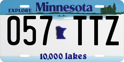 MN license plate 057TTZ