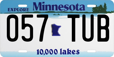 MN license plate 057TUB