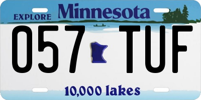 MN license plate 057TUF