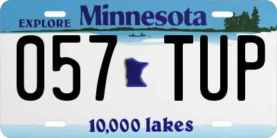 MN license plate 057TUP
