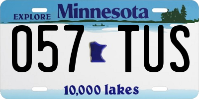 MN license plate 057TUS