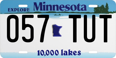 MN license plate 057TUT