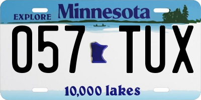 MN license plate 057TUX