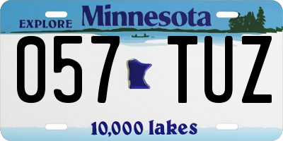 MN license plate 057TUZ