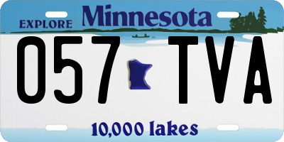 MN license plate 057TVA