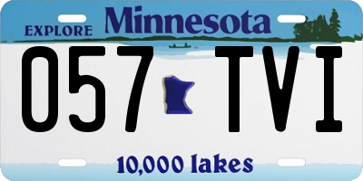 MN license plate 057TVI