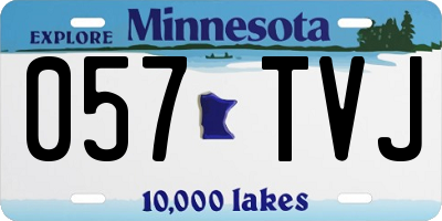 MN license plate 057TVJ