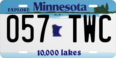MN license plate 057TWC
