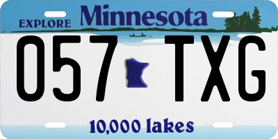 MN license plate 057TXG