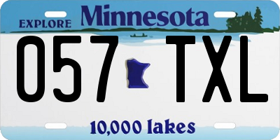MN license plate 057TXL