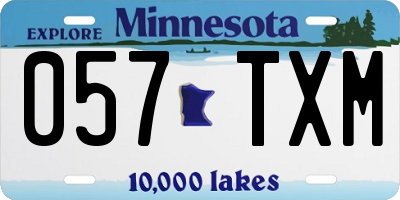MN license plate 057TXM