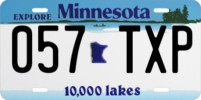 MN license plate 057TXP
