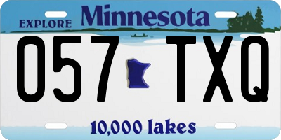 MN license plate 057TXQ