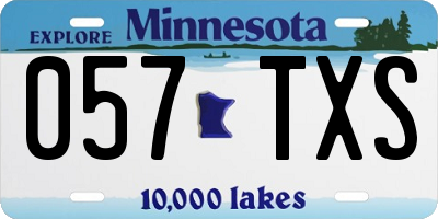 MN license plate 057TXS
