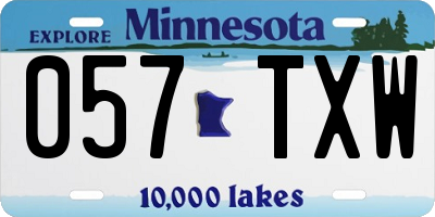 MN license plate 057TXW