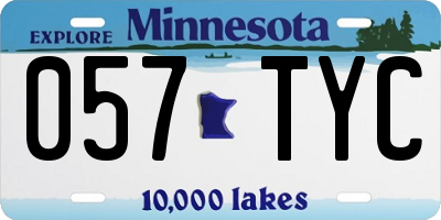 MN license plate 057TYC